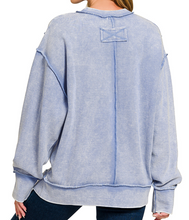 Load image into Gallery viewer, WR Blue Acid Wash Top