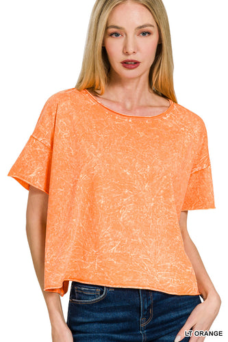 Acid Wash Crop- Orange