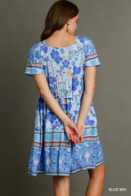 Load image into Gallery viewer, MB Sky Blue Floral Dress