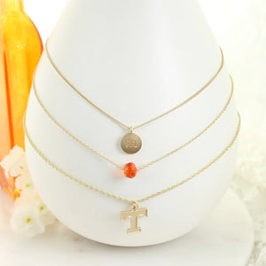PREORDER Tennessee Matte Gold Logo Trio Necklace Set