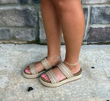 Load image into Gallery viewer, MB Espadrille Cork Sole Woven Sandal