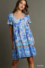 Load image into Gallery viewer, MB Sky Blue Floral Dress