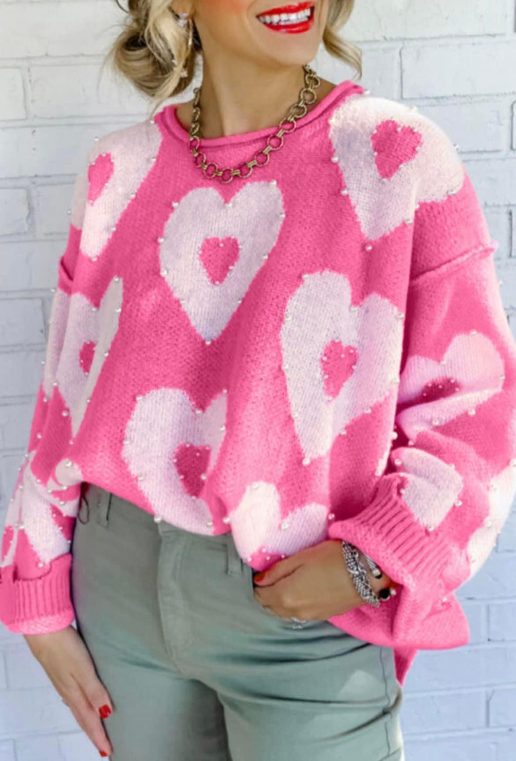 Pearl Heart Sweater