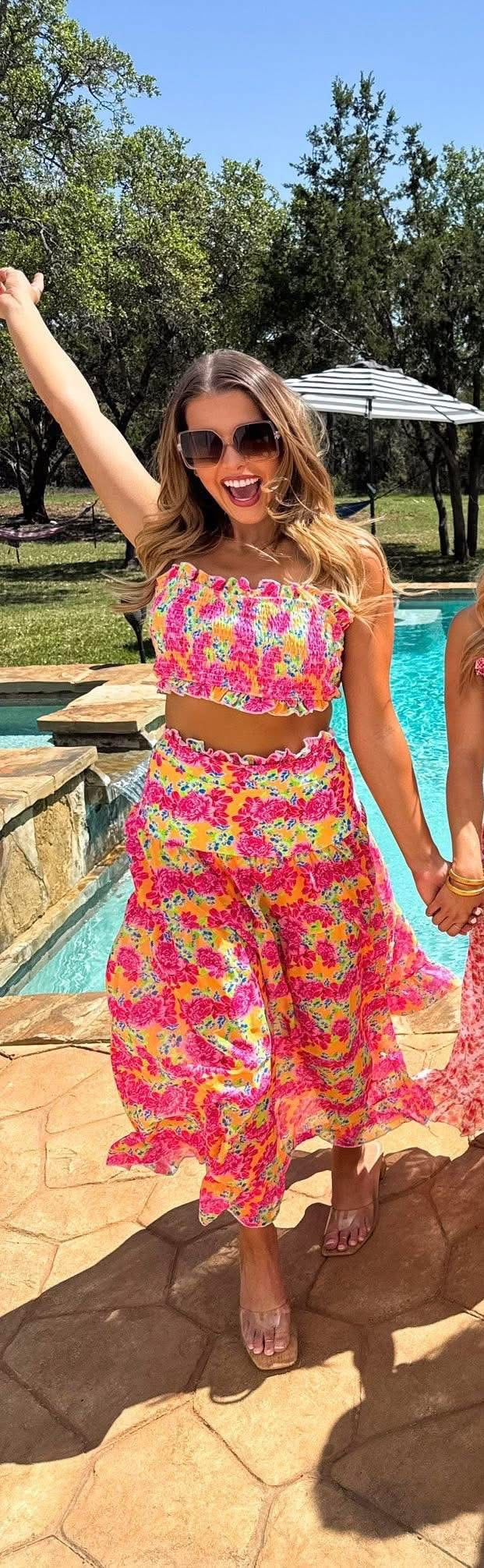 MB Neon Floral 3 Piece Swim
