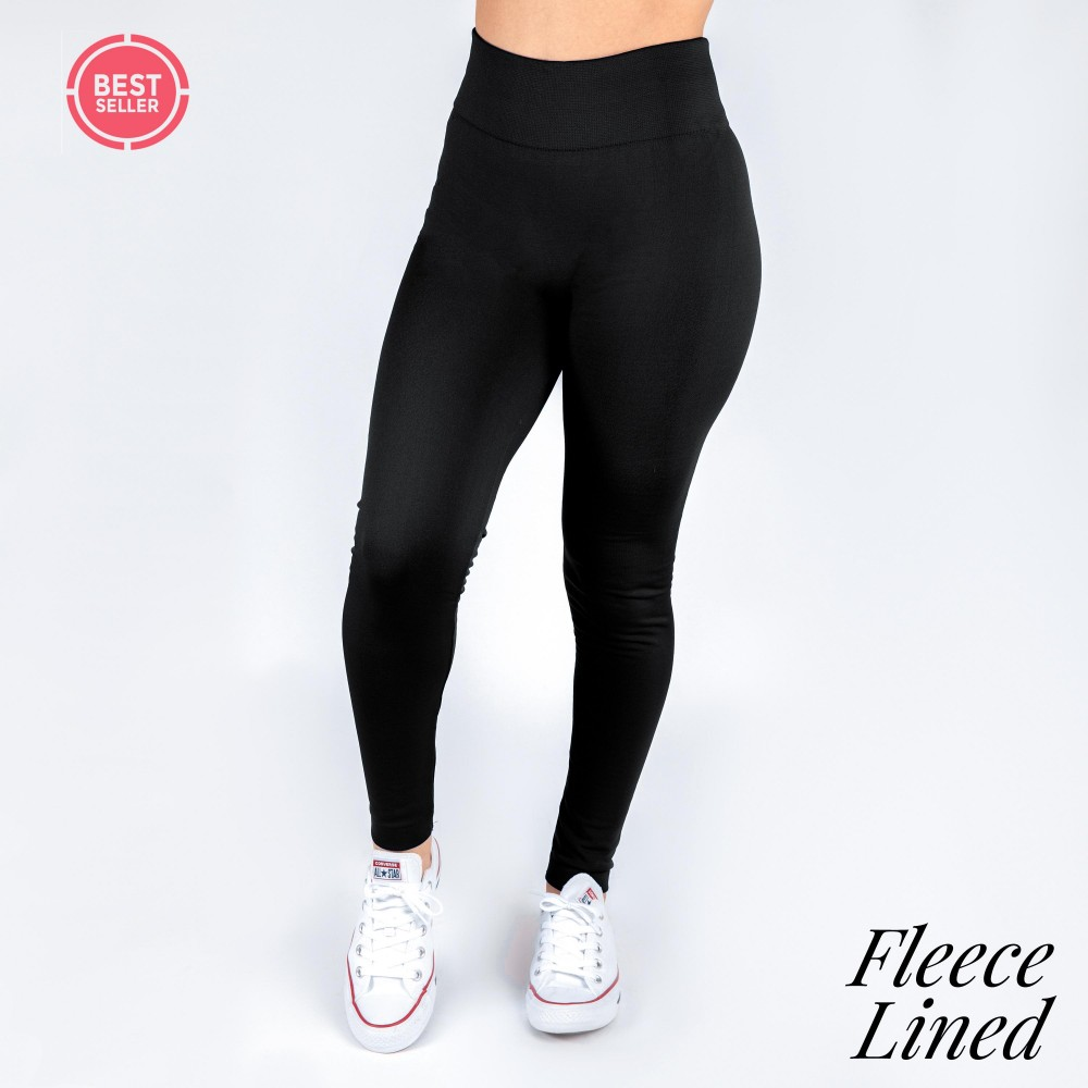 PREORDER Women's Solid Seamless Fleece Lined Leggings