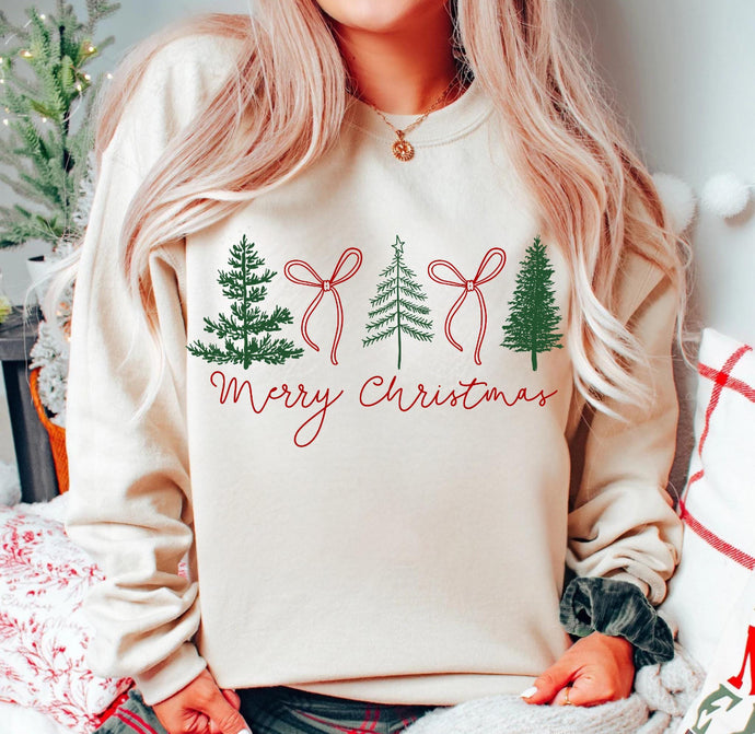 PREORDER Merry Christmas Tree & Bow