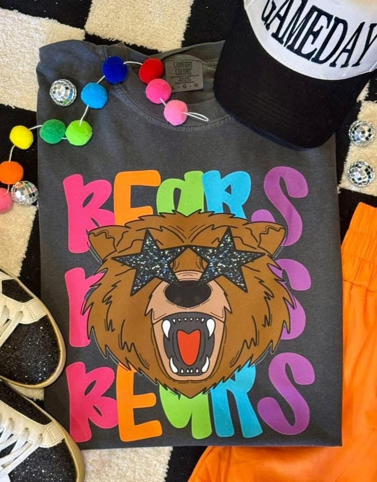 Preppy Neon Bears Tee