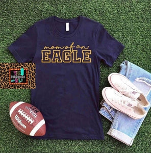 PREORDER Mom of an Eagle Tee- Navy