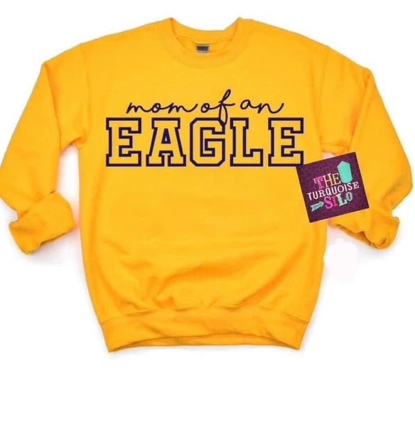 PREORDER Mom of an Eagle Crew- Gold