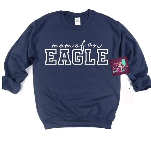 PREORDER Mom of an Eagle Crew- Navy