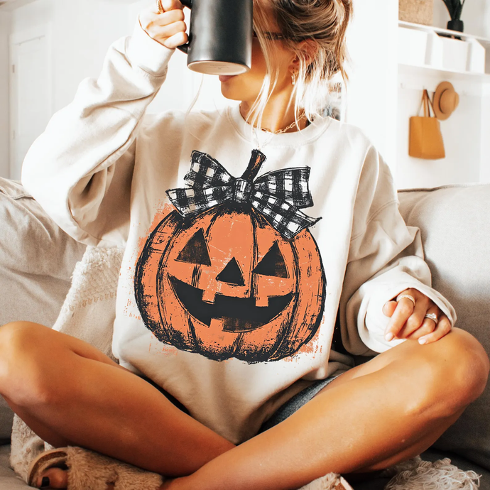 PREORDER Vintage Pumpkin Sweatshirt- Sand