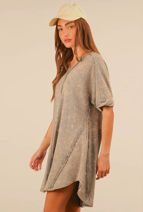 Mineral Wash Mini Dress