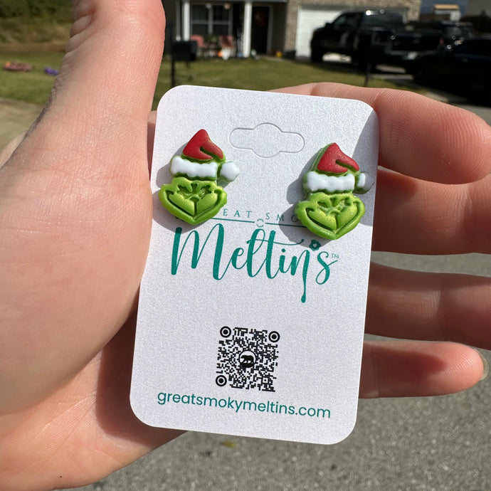 PREORDER Grinch Clay Studs