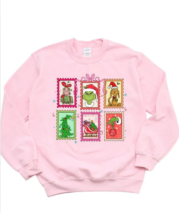 PREORDER Grinch Stamp- Pink