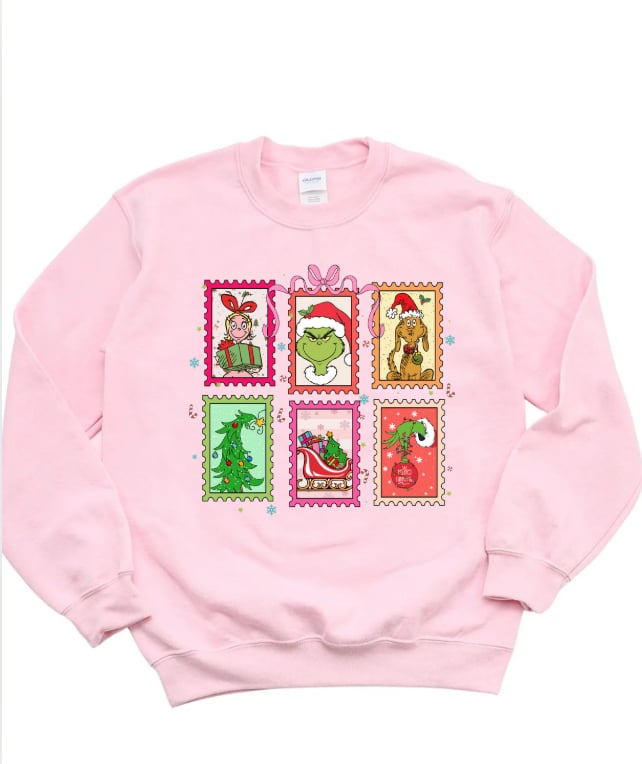 PREORDER Grinch Stamp- Pink