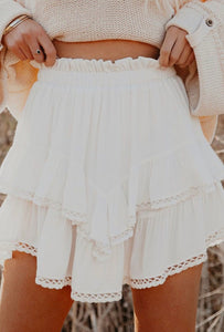 CC Tiered High Waisted Mini Skirt