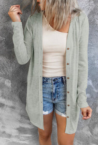 Grey Button Cardigan