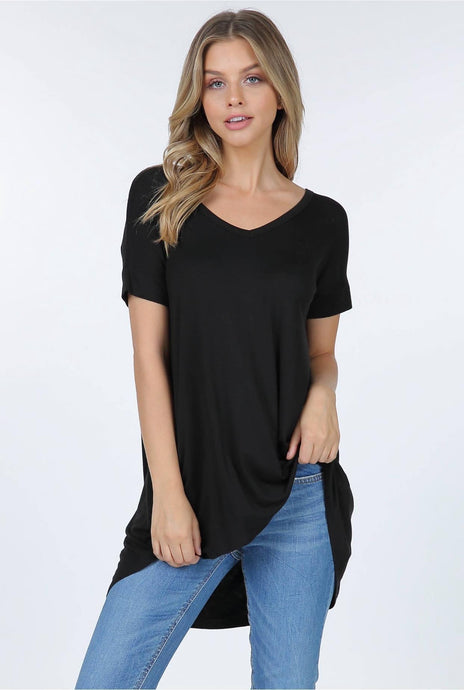 Black Criss Cross Back Top