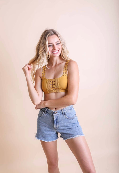 Boho Bralette- Mustard