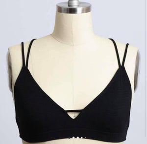 Black Criss Cross Back Bralette